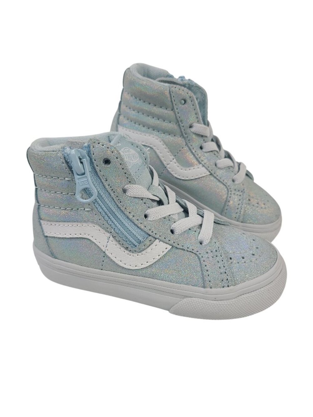NEW Vans Toddler Sk8-Hi Zip Iridescent Glitter High-Top Sneakers US 6